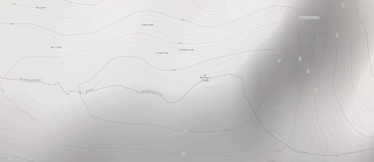 Ben Nevis ThunderForest Outdoors Map