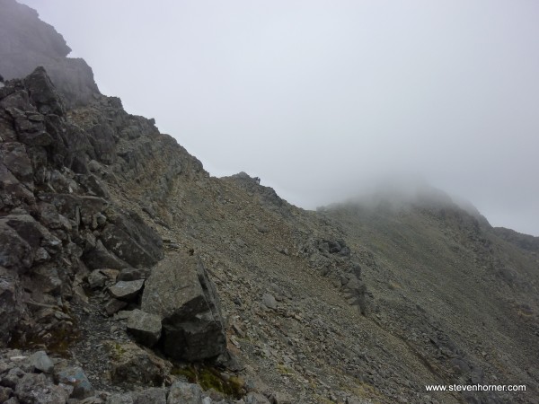 The cuillin ridge as the cloud started to descend